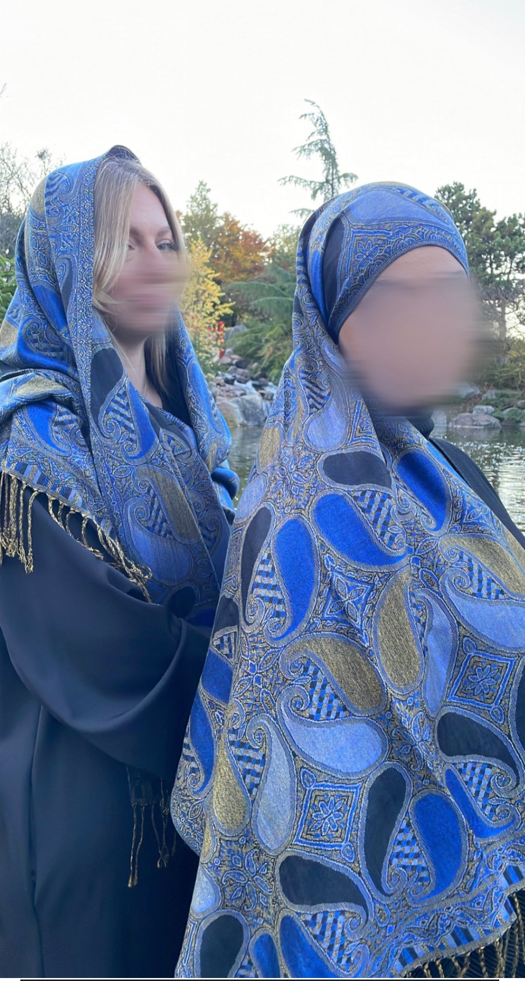Pashmina bleu foncé