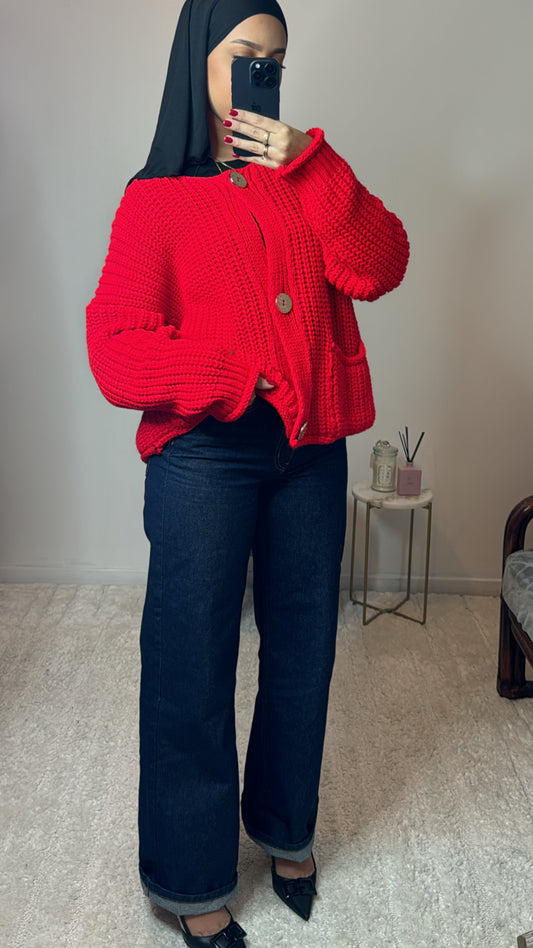 Gros pull rouge