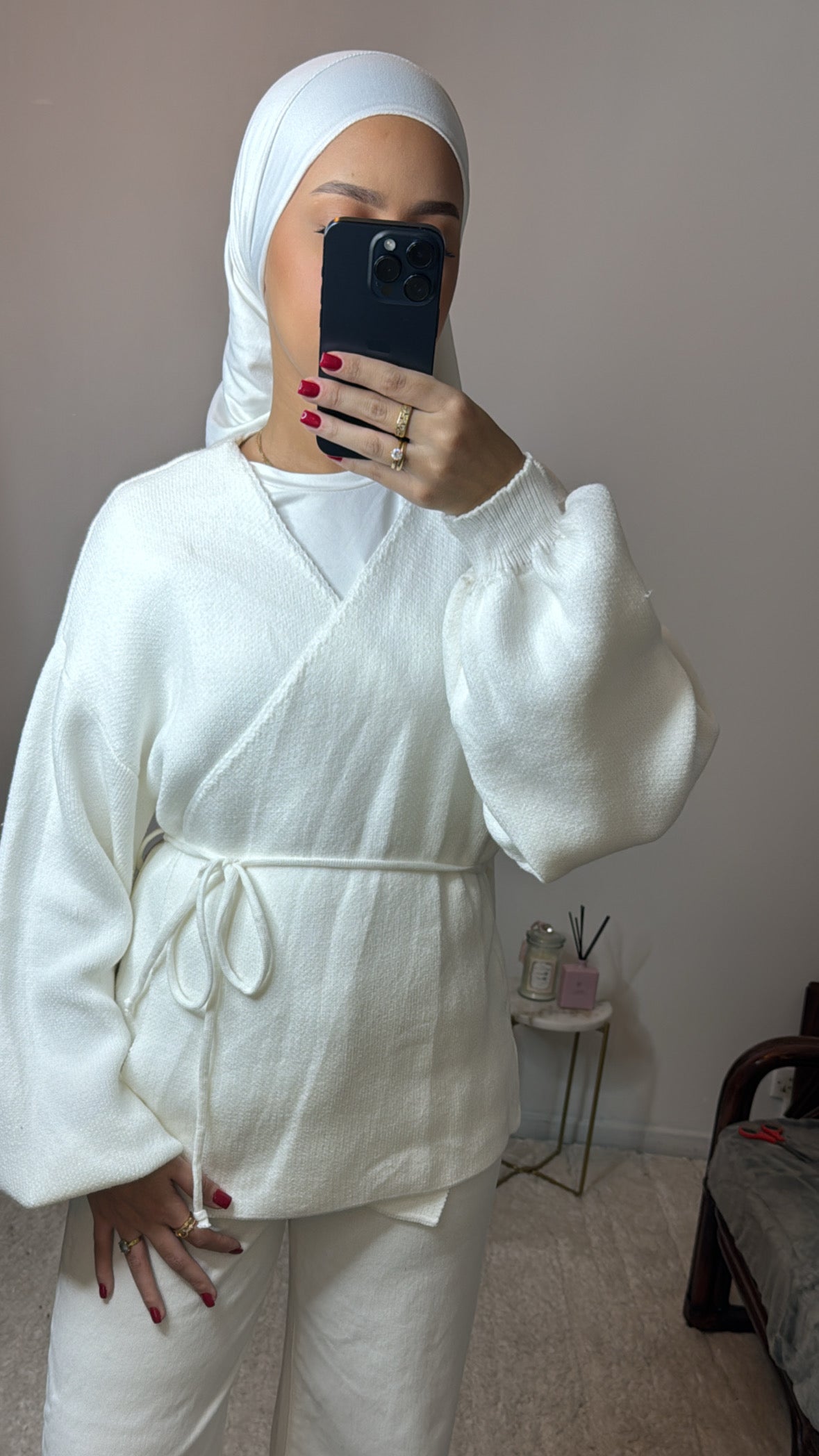 Cache cœur blanc