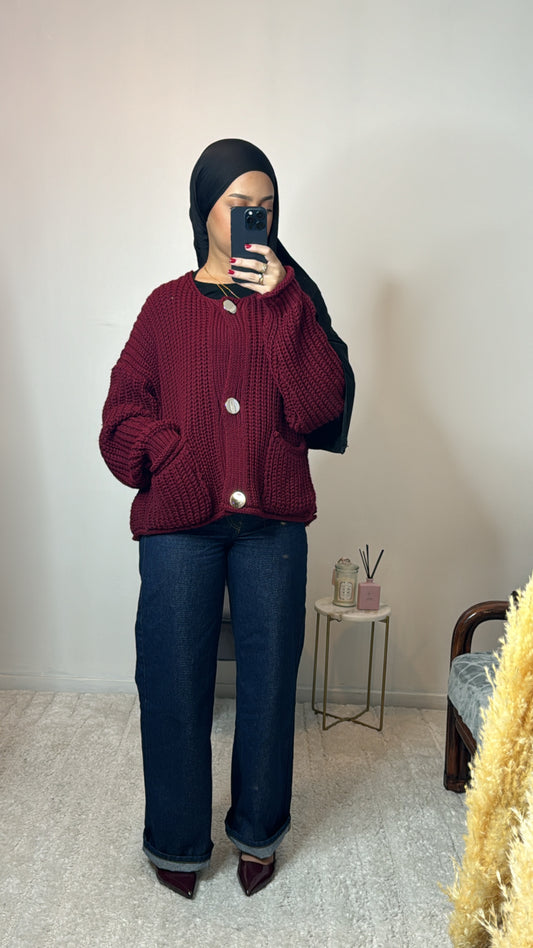 Gros pull bordeaux
