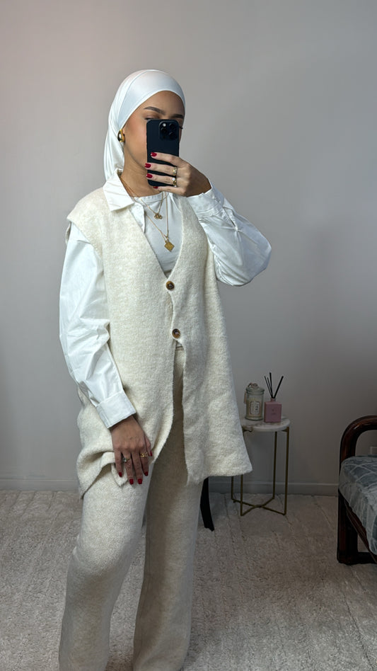 Ensemble ouvert beige